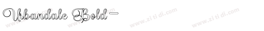 Urbandale Bold字体转换